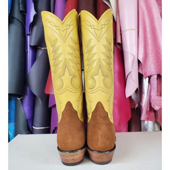 Kimmel Boot Co. Custom Shop Hash Brown Pig Western Cowboy Boots Women's 5.5 B - Picture 5 of 11